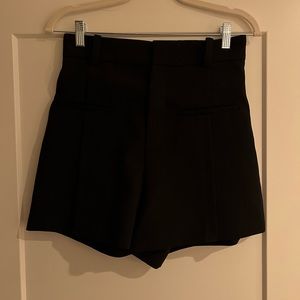 Black Zara Hugh Waisted Trouser shorts